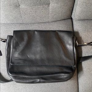 John Varvatos leather messenger bag